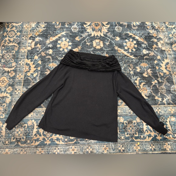 Sigrid Olsen Vintage Black cowl glitter knit  Sweater top - Picture 1 of 7